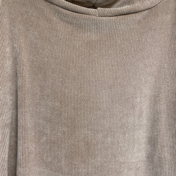 Spring & Mercer XL Pullover Chenille cowl neck light Rose Front Pocket - Picture 11 of 16